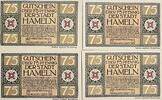 Deutschland, Deutsches Reich 4 x 75 Pfennig 4 x Notgeldschein, Stadt Hameln, Niedersachsen -