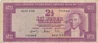Türkei Türkiye 2 1/2 Lira Türk Lirasi 1957 Iki Bucuk Türk lirasi Türkiye... 50,00 EUR Differenzbesteuert nach §25a UStG zzgl. 3,00 EUR Versand