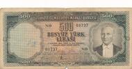 Türkei Türkiye 500 Türk Lira Lirasi 1959 Besyüz Türk lirasi Türkiye Cumh... 145,00 EUR Differenzbesteuert nach §25a UStG zzgl. 3,00 EUR Versand