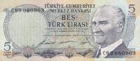Türkei Türkiye 5 Lira Türk Lirasi 1968 Bes Türk lirasi Türkiye Cumhuriye... 9,00 EUR Differenzbesteuert nach §25a UStG zzgl. 3,00 EUR Versand