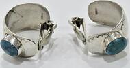 Mexiko Silberschmuck 925er Silber vintage Ausgefallene 925er Silber Ohrringe Sterling Türkis Creolen Silbercreolen -