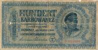 3.Reich, Ukraine, Besatzungsausgaben 2. Weltkrieg 100 Karbowanez KN: 6 stellig, Zentralnotenbanknote -