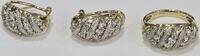 Goldschmuck bicolor 14K 585er Gold Ring und Ohrringe Blautopas Goldring -