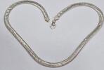 Italien Silberschmuck 925er Silber vintage Flachkette 925er Silber Kette Collier Silbercollier -