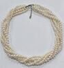 Perlenschmuck Süßwasserpelen 5 reihiges Collier Süßwasserperlen Kette Perlenkette Perlencollier -