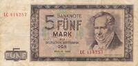 Deutschland DDR 5 Mark Notenbanknote Banknote Serie LC -