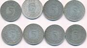 Deutschland BRD 8x 5 Deutsche Mark DM 8* Silberadler -