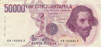 50000 Lire 1984 Italien Banknote III