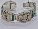 Silberschmuck 925er Silber vintage Ausgefallenes Armband aus 925er Silber mit Türkis Silberarmband -