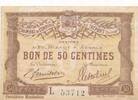 Frankreich 50 Centimes Banknote -