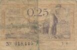 Frankfreich 25 Centimes Banknote -