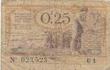 Frankreich 25 Centimes Banknote -