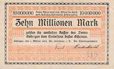 10 Millionen Mark 1923 Deutsches Reich Deutschland Großgeldschein, Sodingen Inflation Wetsfalen III