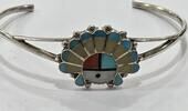 Silberschmuck 925er Silber vintage 925er Silber Armreif Perlmutt Silberarmreif -
