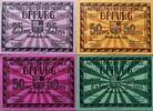 Deutschland, Deutsches Reich 25, 2 x 50 , 75 Pfennig 4 x Notgeldschein, Notgeld der Dorf Gemeinde Oppurg -