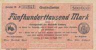 Limburg 500 Tausend Mark Gutschein der Stadtkasse. Serie B Nr.62671 -