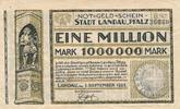 Landau Eine Million Mark Notgeldschein der Stadt -