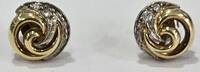 Goldschmuck Gelbgold Ohrschmuck 14K 585 er Gold Ohrringe mit Diamanten Splitter Ohrstecker -