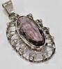 Silberschmuck 925er Silber vintage 925er Silber Anhänger Amethsyt -