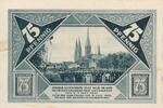 Deutsches Reich, Schleswig-Holstein Lübeck 75 Pfennig Notgeld, Hilfsschein für den 1. Nordischen Briefmarkensammler und Händler Tag -
