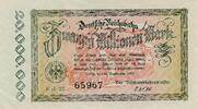 Deutsches Reich Deutschland Reichsbahn 20 Millionen Mark Notgeld, Berlin Deutsche Reichsbahn -