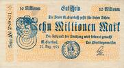 Deutsches Reich Deutschland Rheinland 10 Millionen Mark Großgeldschein, Inflation, Stadt Heidelberg, Baden Mönchengladbach -