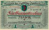 Deutsches Reich Deutschland Hessen 500 tausend Mark Großgeldschein, Inflation, Gemeinde Gonsenheim -