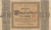Deutsches Reich Deutschland Rheinland 1000 Mark Großgeldschein, Inflation, Stadt Köln -