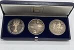 Deutschland BRD, WM 74 3x Silber Medaillen, 1000er Feinsilber Fußballweltmeisterschaft 1974, Worldcuo Fußball Coupe Jules Rimet -