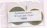 Italien 50 Cent, 1 Euro Probe Probeeuro, 2 Münzen -
