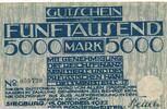 Deutsches Reich Deutschland Rheinland 5000 Mark Großgeldschein, Inflation, Stadt Siegburg -