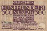 Deutsches Reich Deutschland Rheinland 500 Mark Großgeldschein, Inflation, Stadt Siegburg -