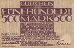 Deutsches Reich Deutschland Rheinland 500 Mark Großgeldschein, Inflation, Stadt Siegburg -