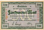 Deutsches Reich Deutschland - Sachsen 500 Mark Notgeld, Bernburg, Deutsche Solvay Werke -