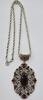 Silberschmuck 925er Silber bicolor vintage Kette 925er Silber Anhänger mit Farbsteinen -