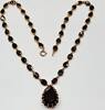 Antike Granatkette Kette 8K 333er Gold Goldkette böhmisches Granat Granatcollier -
