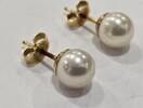 Perlenschmuck Goldschmuck 14K 585er Gold Ohrstecker Ohrringe Perlenohrringe Ohrschmuck -