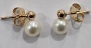 Perlenschmuck Goldschmuck 8K 333er Gold Ohrstecker Ohrringe Perlenohrringe Ohrschmuck -