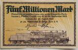 Deutschland Deutsches Reich 5 Millionen Mark Großnotgeld, Cassel, Henschel & Sohn G.m.b.H., Hessen-Nassau -