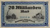 Deutschland Deutsches Reich 20 Milliarden Mark Großnotgeld, Cassel, Henschel & Sohn G.m.b.H., Hessen-Nassau -