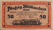Deutschland Deutsches Reich 50 Milliarden Mark Großnotgeld, Cassel, Henschel & Sohn G.m.b.H., Hessen-Nassau -