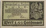 Deutschland Deutsches Reich 1,05 Goldmark Großnotgeld, Cassel, Henschel & Sohn G.m.b.H., Hessen-Nassau -