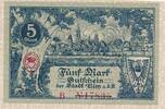Deutsches Reich Deutschland Württemberg 5 Mark Notgeldschein Stadt Ulm -