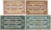Deutsches Reich Deutschland Niedersachsen 25, 50 Pfennig, 4 x Stück Notgeld, Stadt Hannover Handelskammer -
