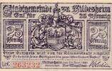 Deutsches Reich Deutschland Niedersachsen 25 Pfennig Notgeld, Stadt Hildesheim -