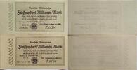 Deutschland Deutsches Reich 2* 500 Millionen Mark Großnotgeld, Berlin, Deutsche Reichsbahn, 2 Stück lot, RH-22, Bo 36 -
