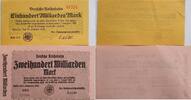 Deutschland Deutsches Reich 100, 200 Milliarden Mark Großnotgeld, Berlin, Deutsche Reichsbahn, 2 Stück lot, RH-117, GH3 -