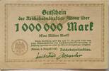 Deutschland Deutsches Reich 1 Million Mark Großnotgeld, Reichsbahndirektion Altona, Hamburg, Wz. verflochtene Wellenbänder -