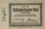 Deutschland Deutsches Reich 500000 Mark Großnotgeld, Reichsbahndirektion Cassel, Hessen -