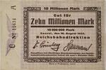 Deutschland Deutsches Reich 10 Millionen Mark Großnotgeld, Reichsbahndirektion Cassel, Hessen-Nassau, Serie A -